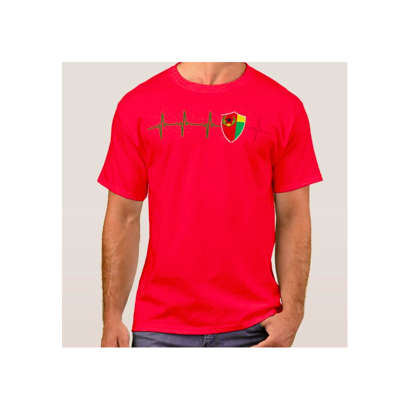 Cabo Verde Historic Flag Shield Heartbeat T-Shirt