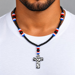 Cape Verde Beaded Cross Necklace