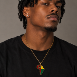 Africa Map Pendant Necklace