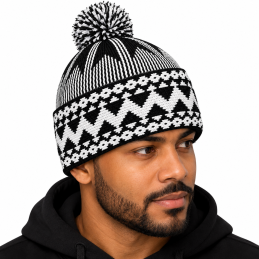 Amílcar Cabral Black & White Knit Beanie