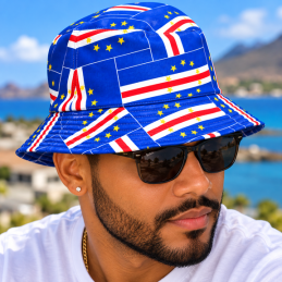 Cabo Verde Flag Bucket Hat – Blue