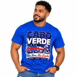 Cabo Verde Nha Terra Nha Orgulho T-Shirt – Blue & White