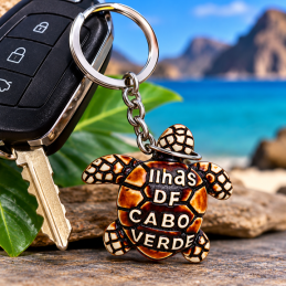 Cabo Verde Turtle Keychain