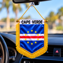 Cape Verde Car Hanging Flag Pennant
