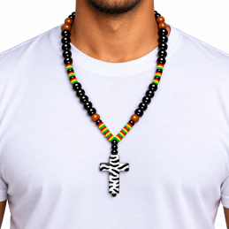African Heritage Cross Beaded Necklace