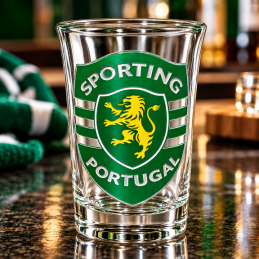 Sporting Portugal Shot Glass – Green & Gold Lion Crest