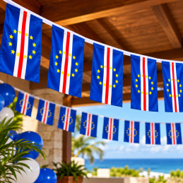 Cabo Verde Flag Bunting Banner – Cape Verde Party Decoration