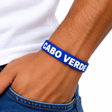 Cabo Verde Blue Silicone Wristband – Cape Verde Bracelet