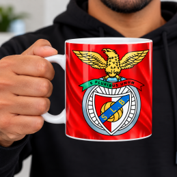 SL Benfica Red Ceramic Coffee Mug – Eagle Logo